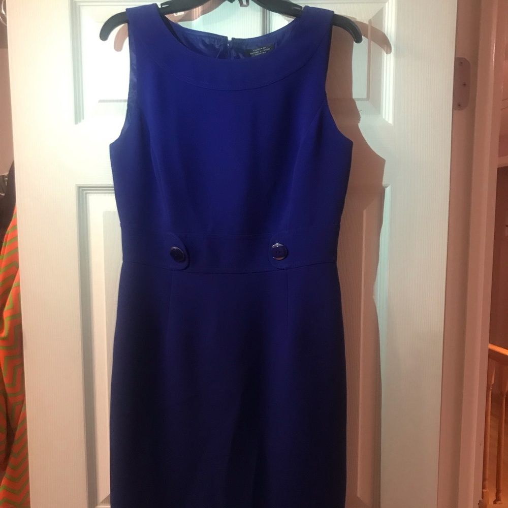 Tahari ONLY WORN ONCE Blue Dress - great buttons